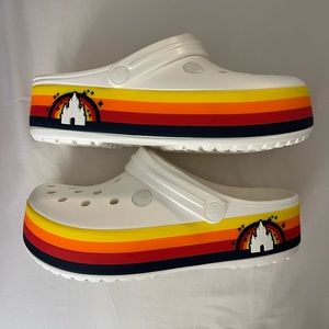 Disney Parks Crocs White Rainbow Unisex Platform Clog